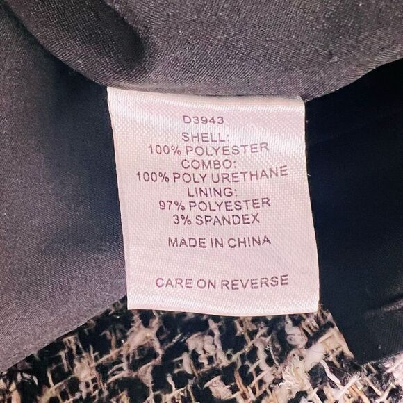 Alexia Admor Women's Black & White Zenia Tweed V-Neck Fit & Flare Dress Size 6 - Picture 7 of 9